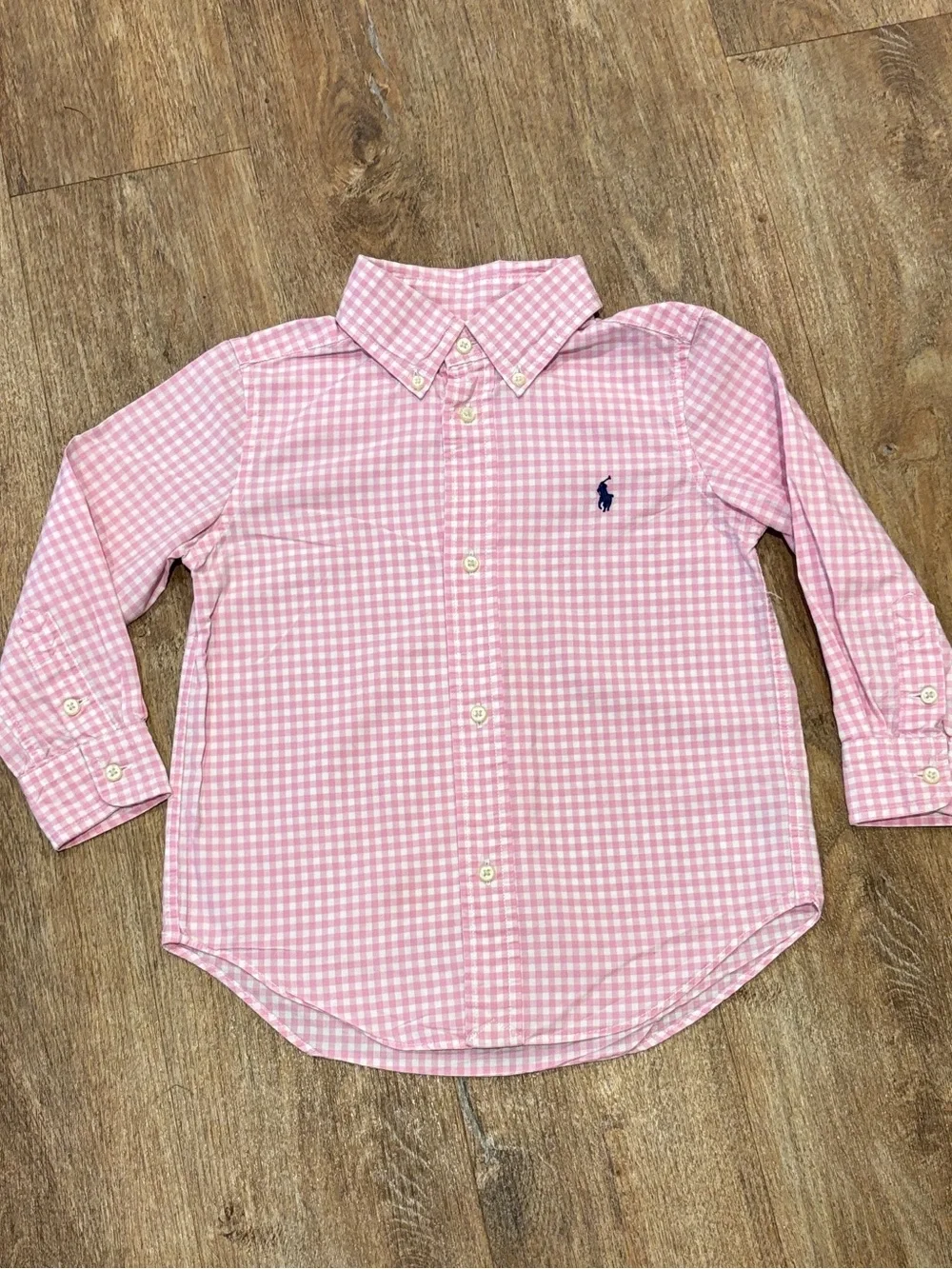 Lot of 4  Ralph Lauren Gingham Plaid Shirts Boys 3/3T  EUC